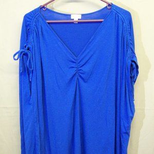 Avenue Blue Blouse Size 26/28 Plus